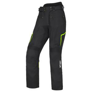 Pantaloni da moto da donna RSA Bolt Nero-Bianco-Giallo Fluo