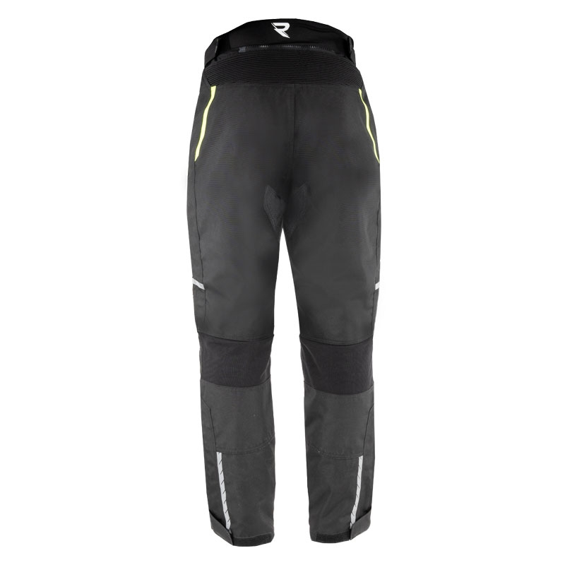 Pantaloni moto Street Racer Flex nero-giallo fluo