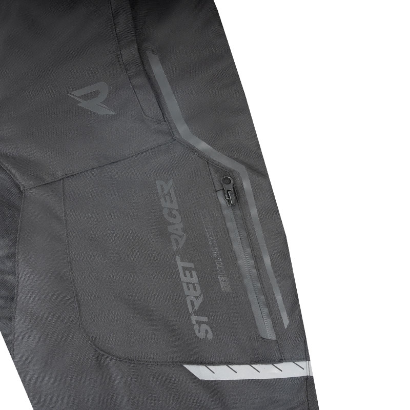Pantaloni moto Street Racer Flex neri
