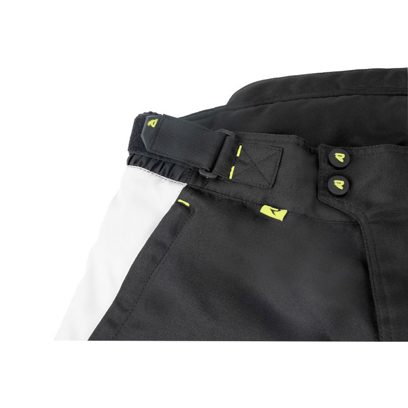 Pantaloni moto donna Street Racer Hilax nero-grigio-giallo fluo