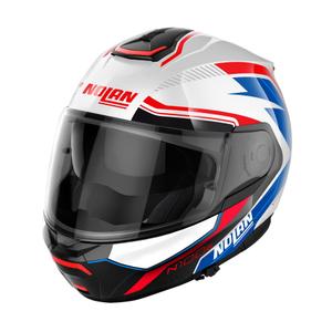 Casco moto ribaltabile Nolan N100-6 Surveyor N-COM 24 bianco-blu