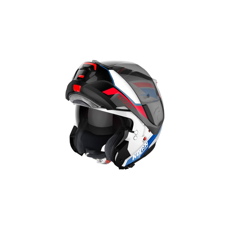 Casco moto ribaltabile Nolan N100-6 Surveyor N-COM 24 bianco-blu
