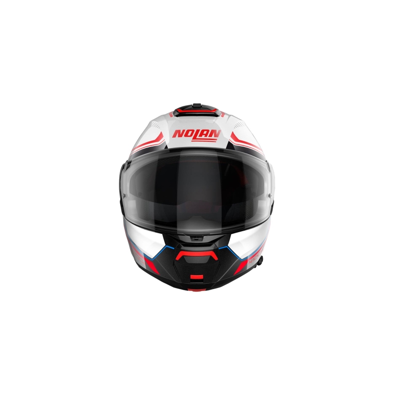 Casco moto ribaltabile Nolan N100-6 Surveyor N-COM 24 bianco-blu
