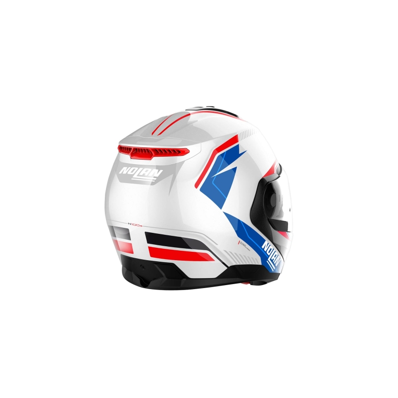Casco moto ribaltabile Nolan N100-6 Surveyor N-COM 24 bianco-blu