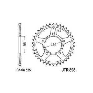 Řetězová rozeta JT 38 zubů, 525