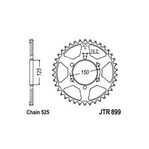 Řetězová rozeta JT 45 zubů, 525