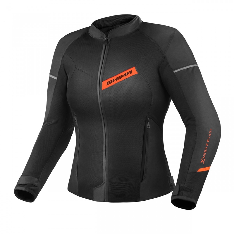 Giacca da moto da donna Shima X-MESH 2.0 nero-rosso