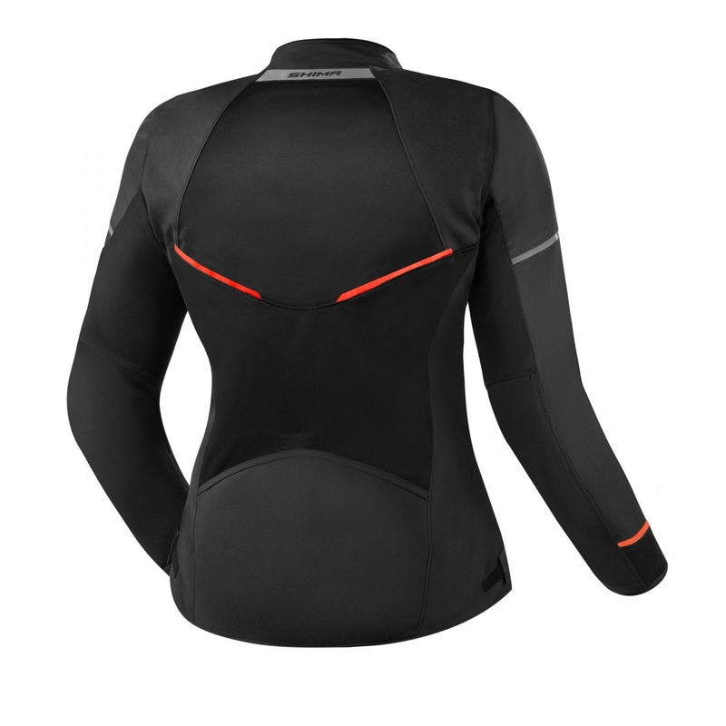 Giacca da moto da donna Shima X-MESH 2.0 nero-rosso