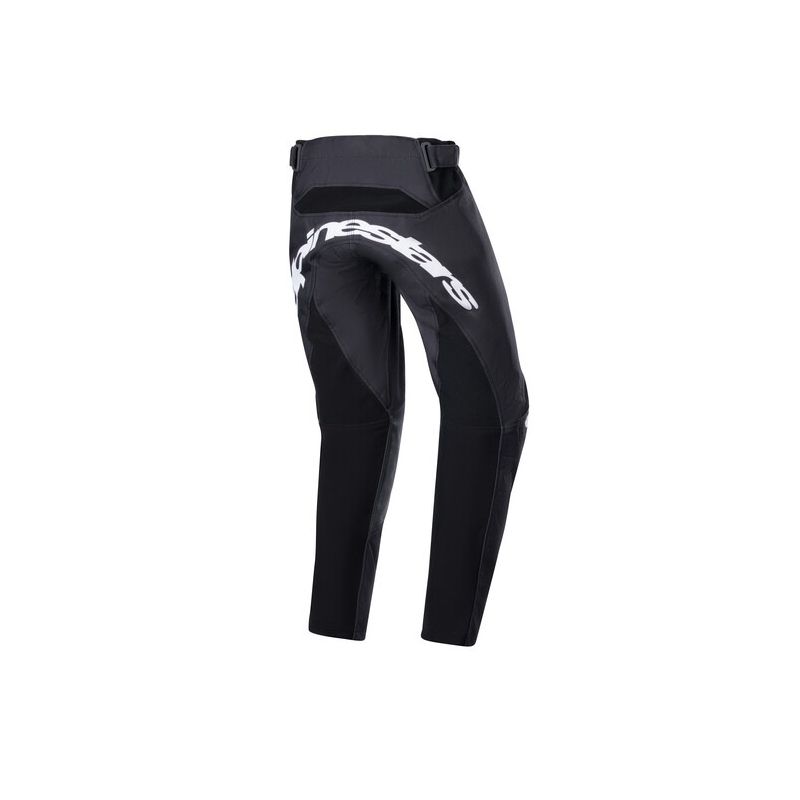 Pantaloni da motocross per bambini Alpinestars Racer Lucent neri-bianchi-rossi