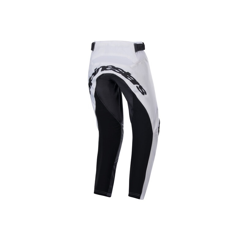 Pantaloni da motocross per bambini Alpinestars Racer Lucent Bianco-Nero-Giallo Fluo