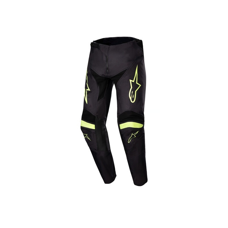 Alpinestars Racer Lurv 2024 Bambini Pantaloni da motocross Nero e Giallo Fluo