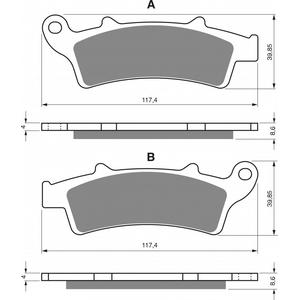Brzdové destičky GOLDFREN AD