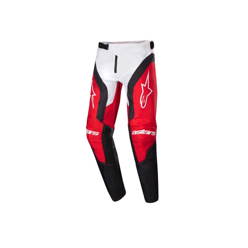 Alpinestars Racer Ocuri 2024 Bambini Pantaloni da motocross Rosso, Bianco e Nero