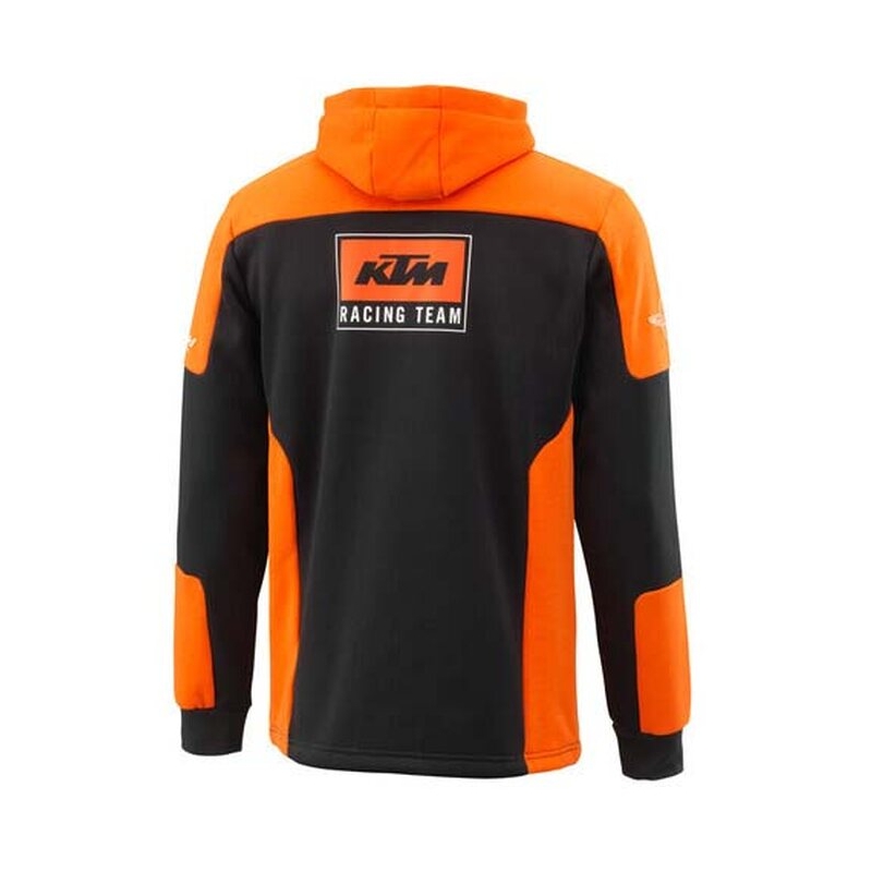 Felpa con cappuccio KTM Team Zip nero-arancio
