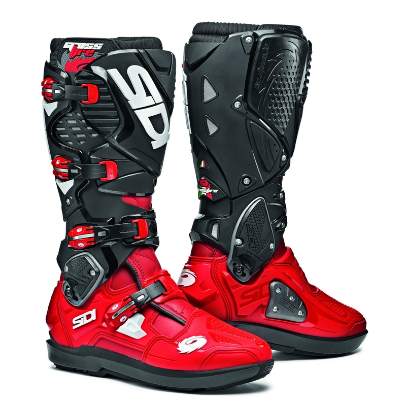 Stivali da moto SIDI CROSSFIRE 3 SRS rosso e nero