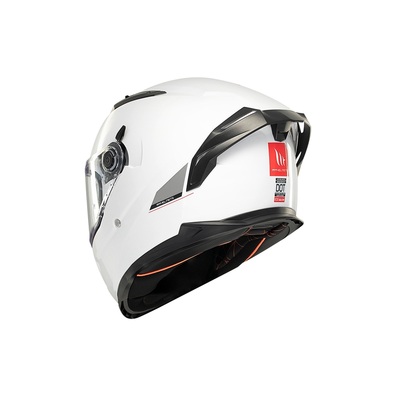 MT BRAKER SV SOLID A0 casco moto integrale bianco