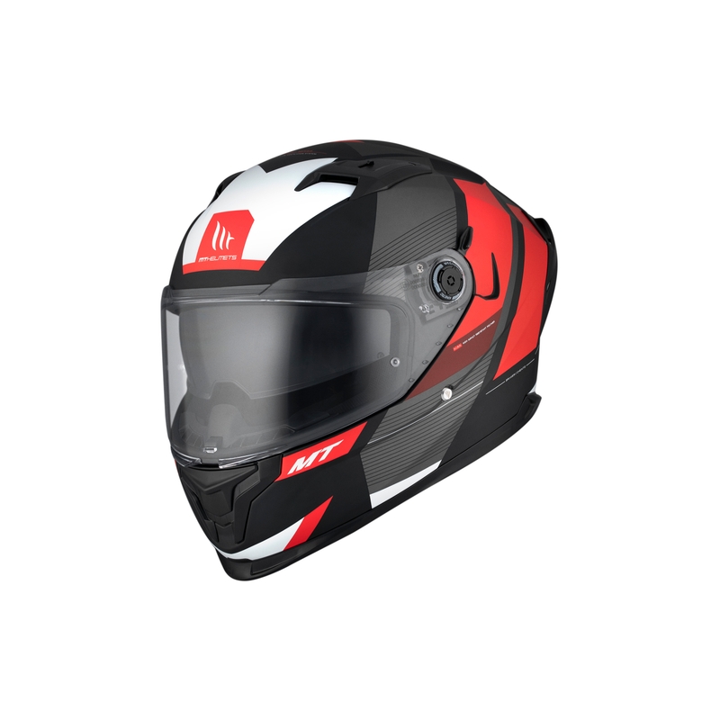 Casco moto integrale MT BRAKER CHENTO B5 grigio-rosso-bianco