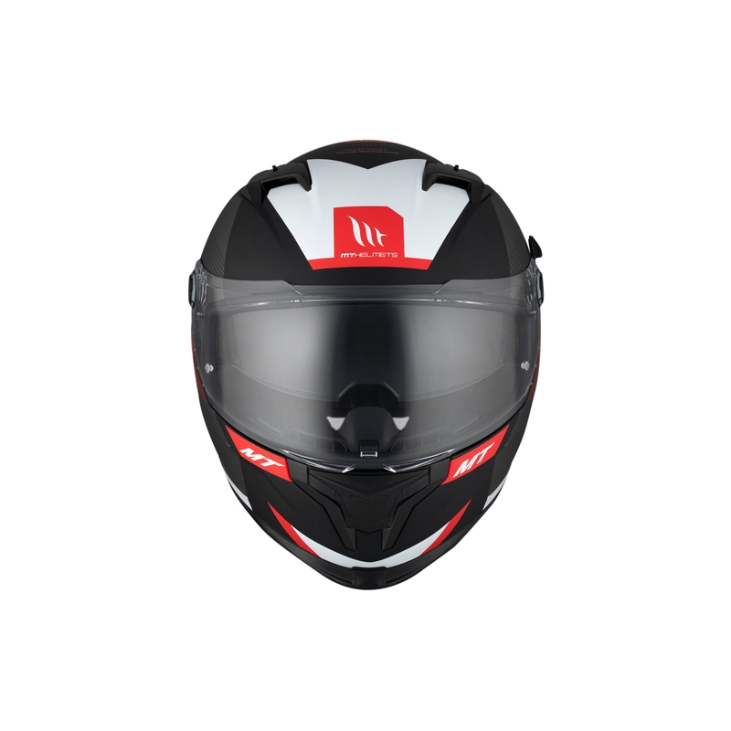 Casco moto integrale MT BRAKER CHENTO B5 grigio-rosso-bianco