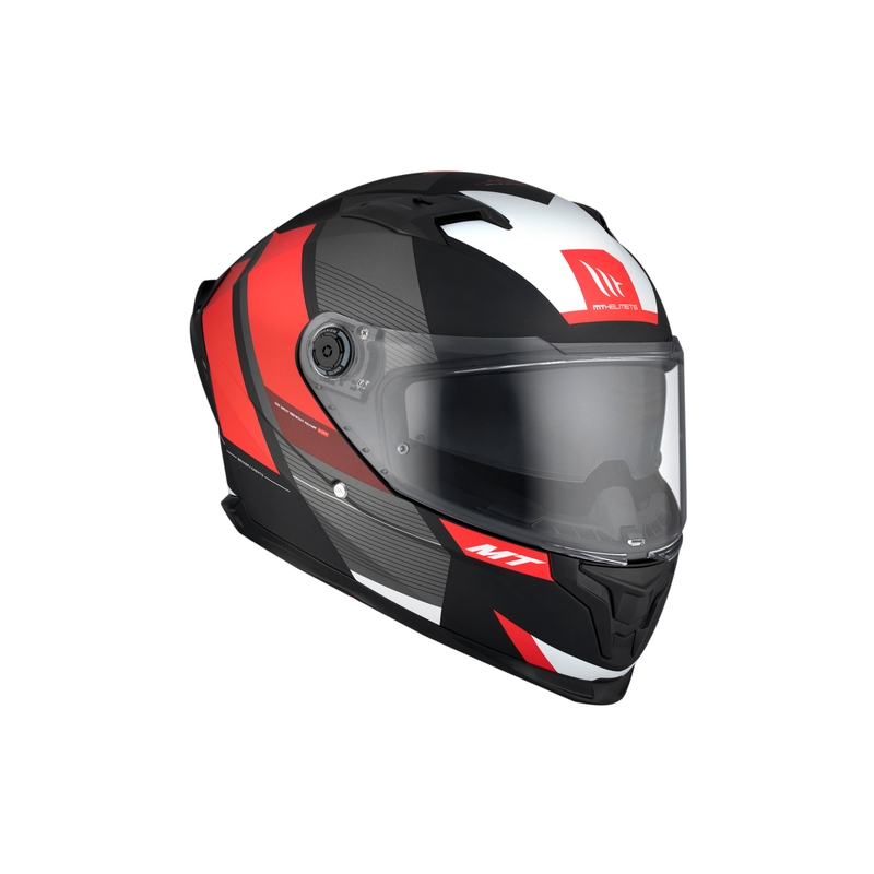 Casco moto integrale MT BRAKER CHENTO B5 grigio-rosso-bianco