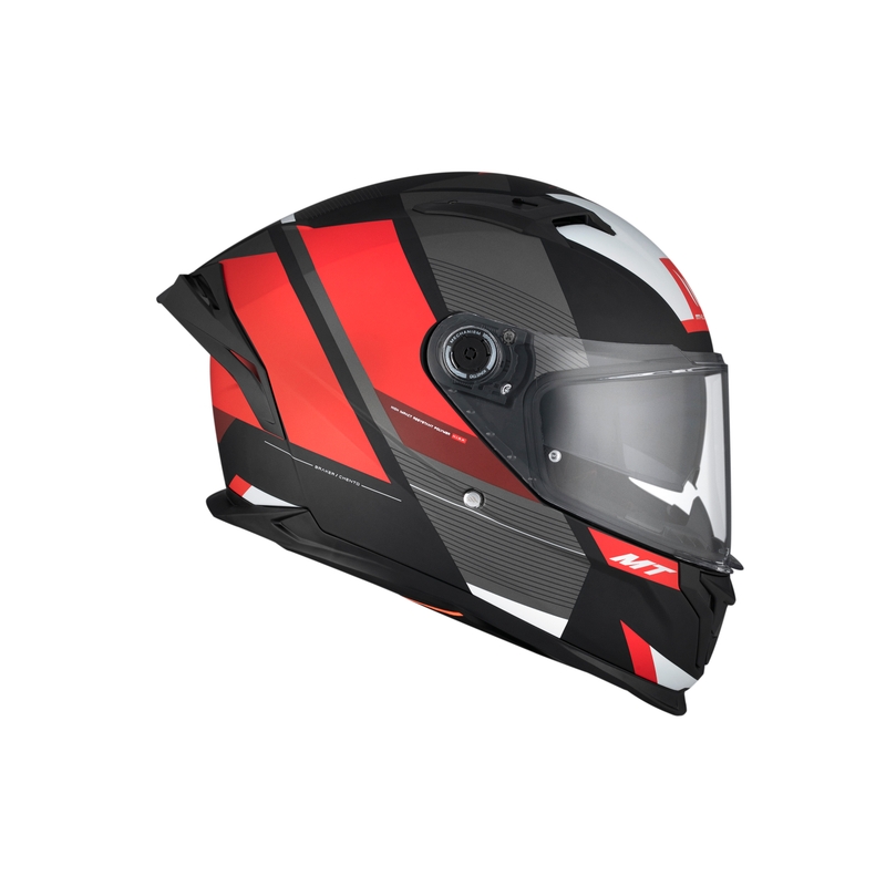 Casco moto integrale MT BRAKER CHENTO B5 grigio-rosso-bianco