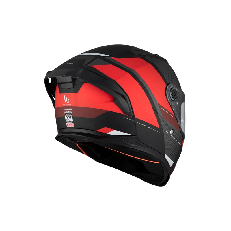 Casco moto integrale MT BRAKER CHENTO B5 grigio-rosso-bianco