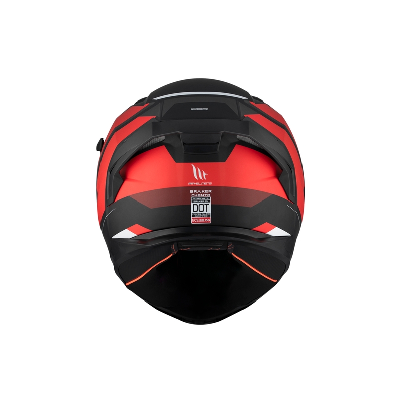 Casco moto integrale MT BRAKER CHENTO B5 grigio-rosso-bianco
