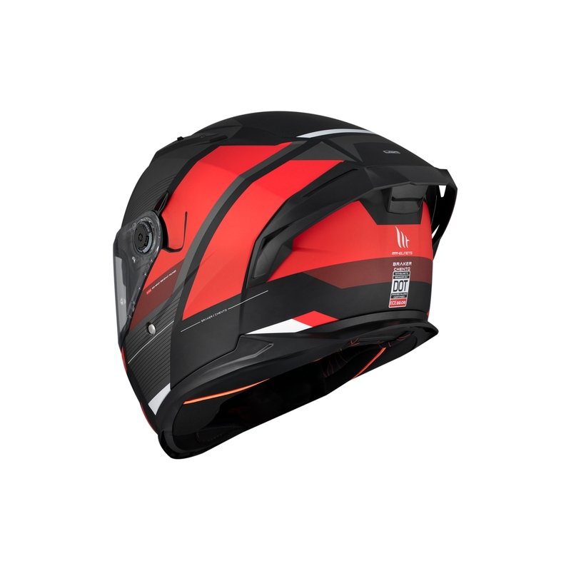 Casco moto integrale MT BRAKER CHENTO B5 grigio-rosso-bianco