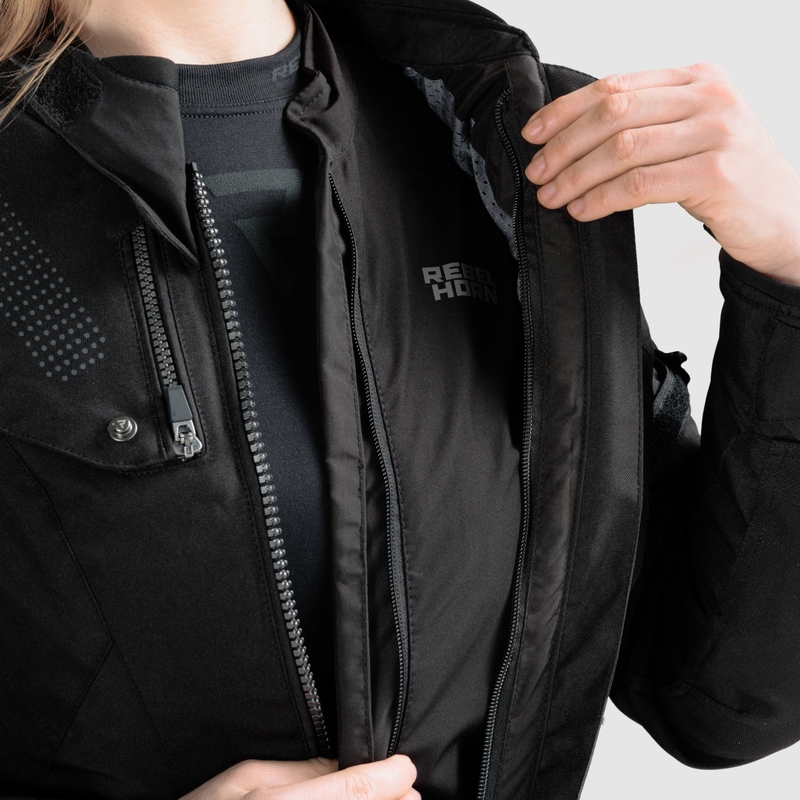 Giacca da motociclista da donna Rebelhorn Hiker IV nera