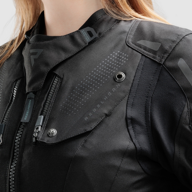 Giacca da motociclista da donna Rebelhorn Hiker IV nera