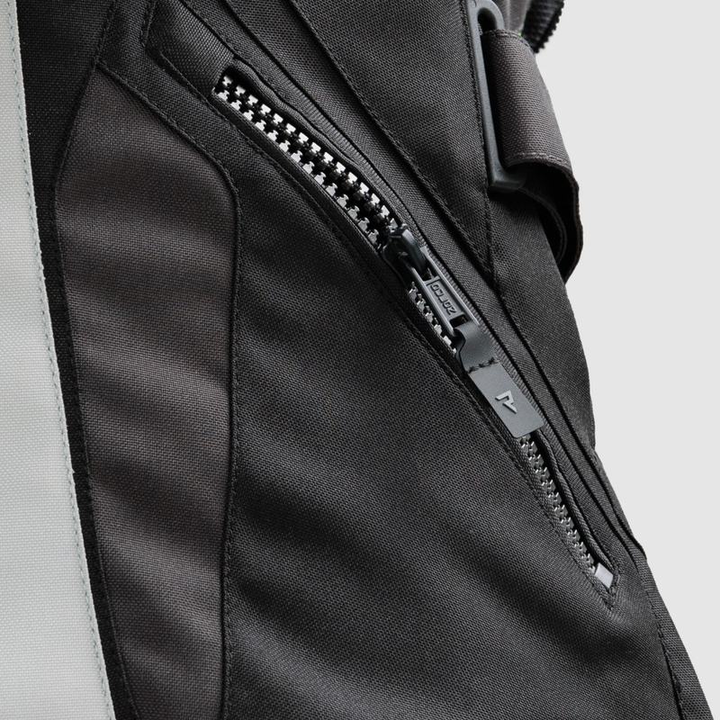 Giacca da motociclista da donna Rebelhorn Hiker IV nero-grigio-giallo fluo