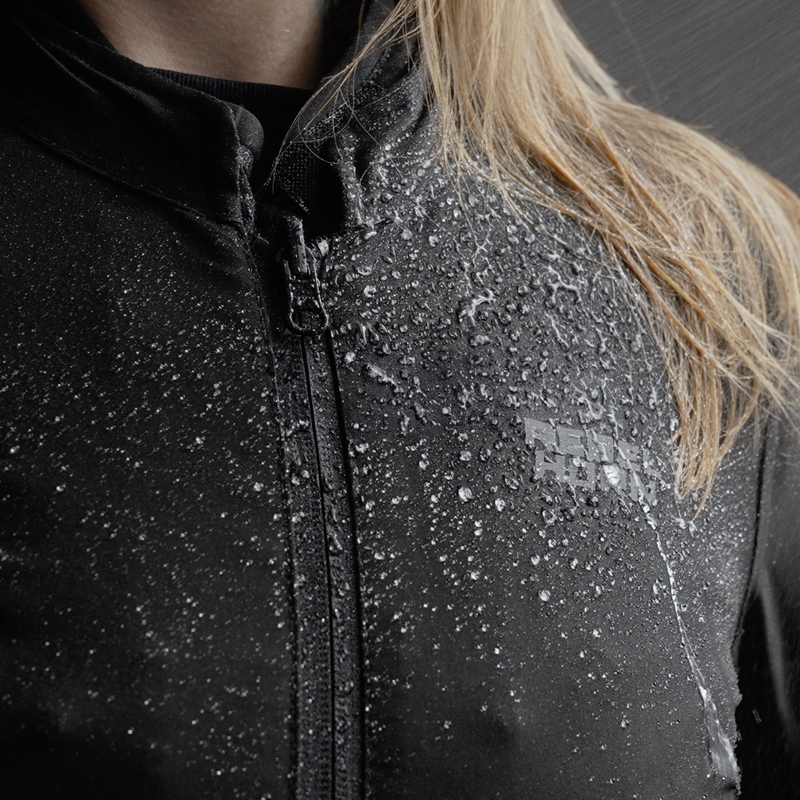 Giacca da motociclista da donna Rebelhorn Hiker IV nero-grigio-giallo fluo