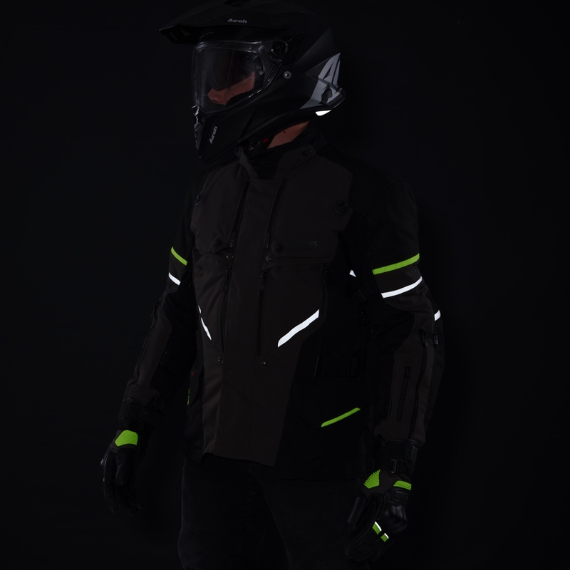 Giacca da moto Rebelhorn Range antracite-nero-giallo fluo