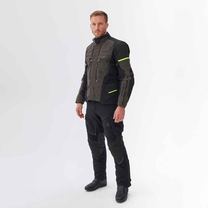Giacca da moto Rebelhorn Range antracite-nero-giallo fluo