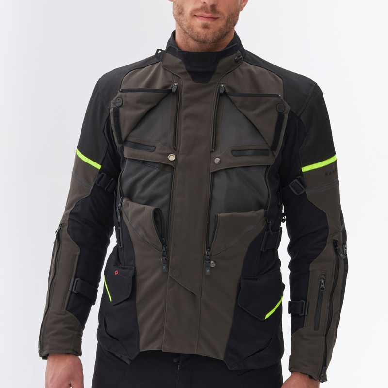Giacca da moto Rebelhorn Range antracite-nero-giallo fluo
