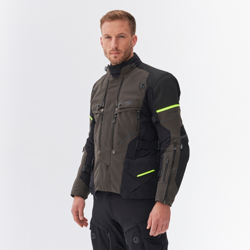 Giacca da moto Rebelhorn Range antracite-nero-giallo fluo