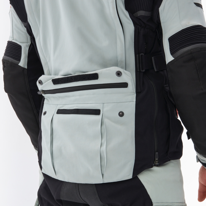 Giacca da moto Rebelhorn Range grigio-nero-rosso