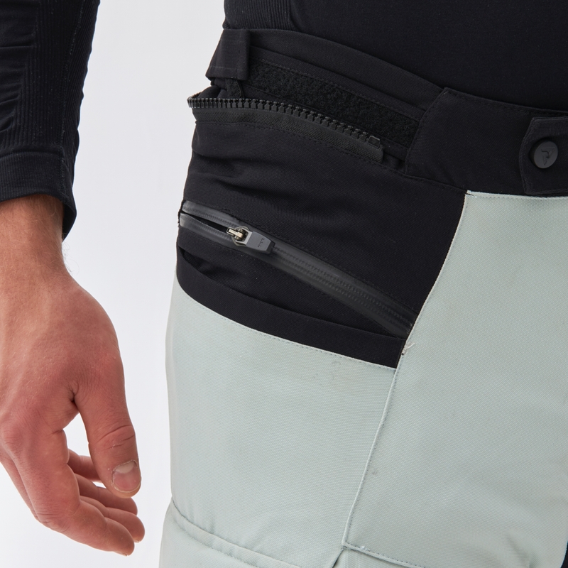 Pantaloni da moto Rebelhorn Range grigio-nero-rosso