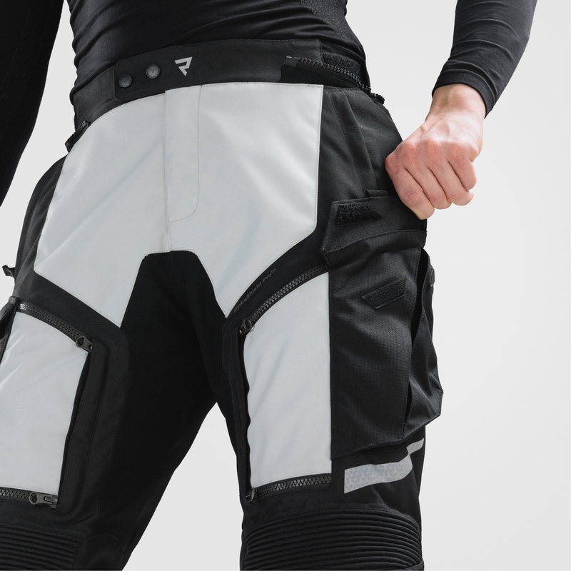 Pantaloni da moto Rebelhorn Cubby V neri-grigi