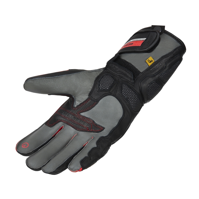 Guanti moto Rebelhorn ST Long nero-grigio-rosso fluo Saldi