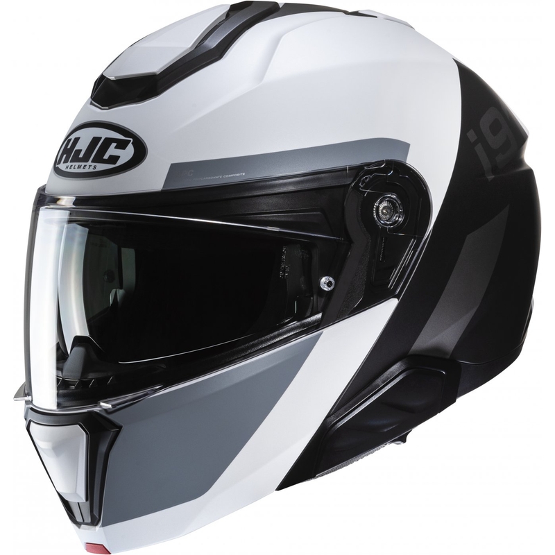 Casco ribaltabile HJC i91 Bina MC5SF bianco-grigio-nero