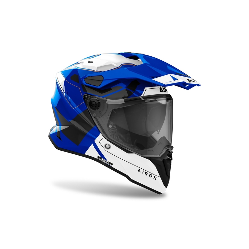 Casco enduro Airoh Commander 2 Reveal blu lucido