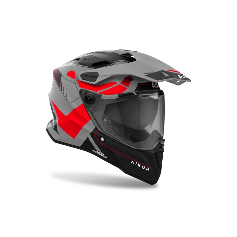 Casco enduro Airoh Commander 2 Reveal rosso fluo opaco