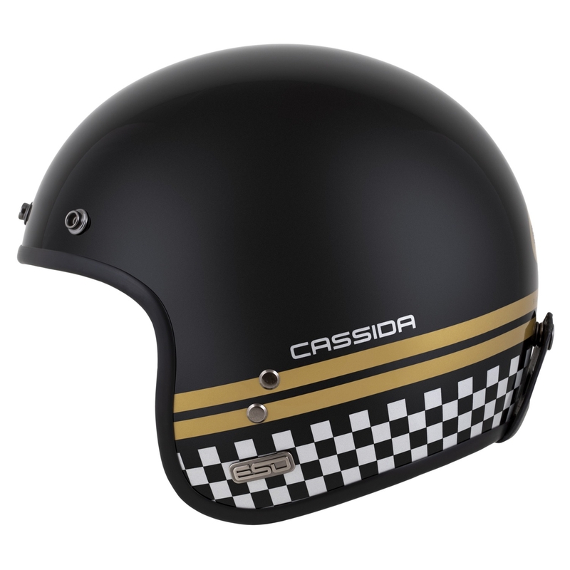 Casco Jet Cassida Eso Forty Nine Nero Perla-Oro-Grigio