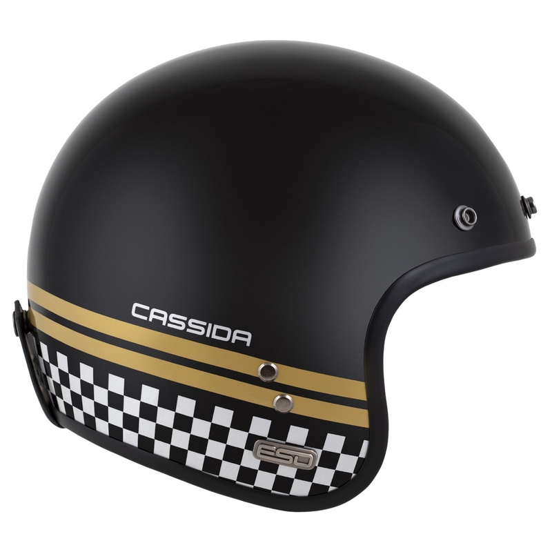 Casco Jet Cassida Eso Forty Nine Nero Perla-Oro-Grigio
