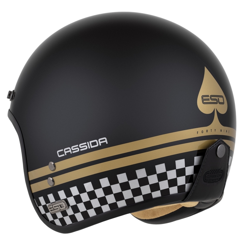 Casco Jet Cassida Eso Forty Nine Nero Perla-Oro-Grigio