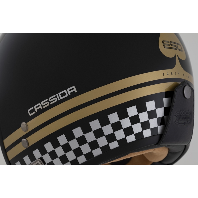 Casco Jet Cassida Eso Forty Nine Nero Perla-Oro-Grigio