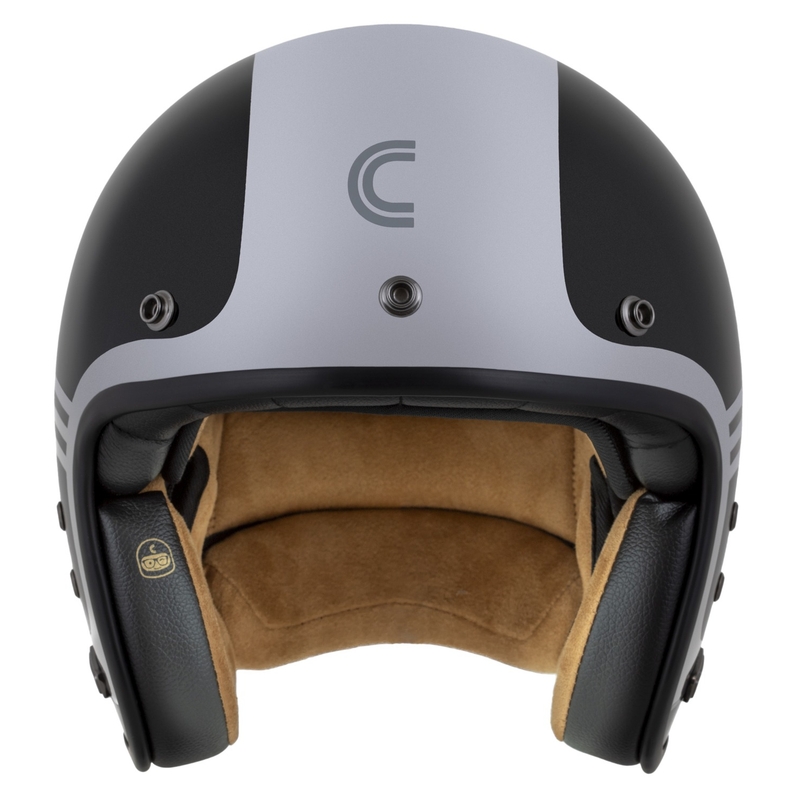 Casco aperto Cassida Eso Jawa Panel Nero Perla-Antracite-Argento
