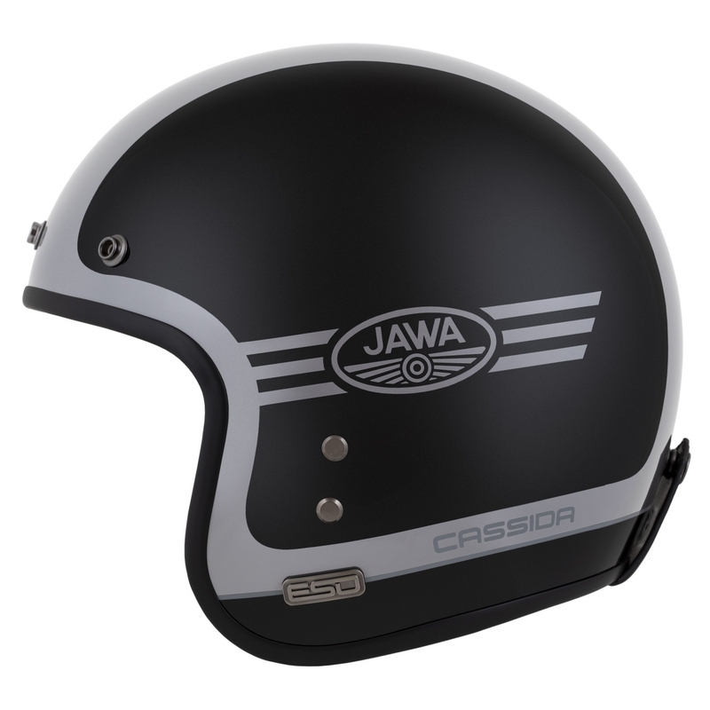 Casco aperto Cassida Eso Jawa Panel Nero Perla-Antracite-Argento
