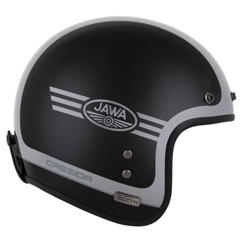 Casco aperto Cassida Eso Jawa Panel Nero Perla-Antracite-Argento