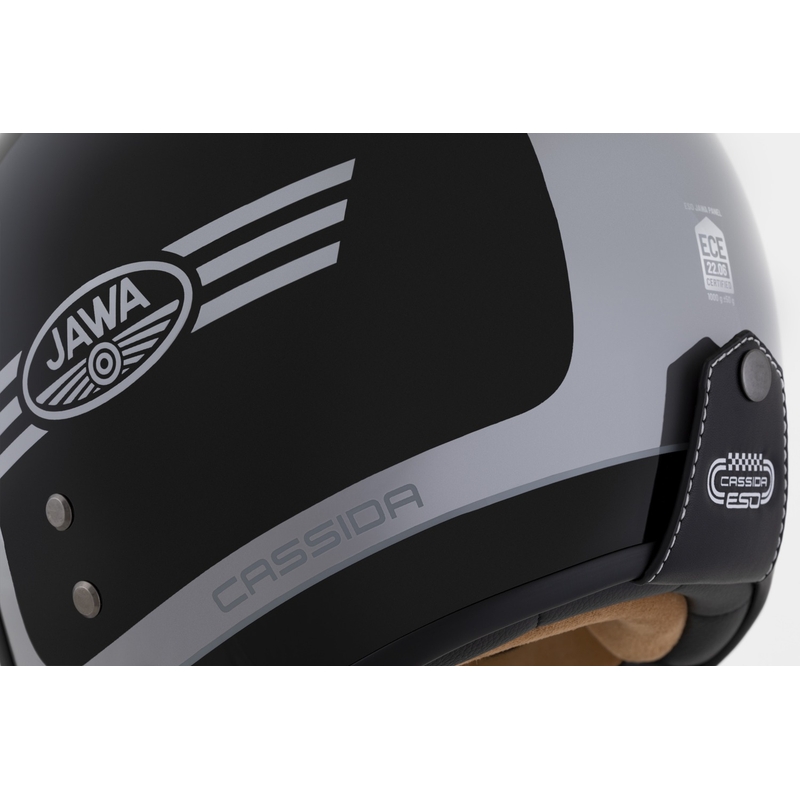 Casco aperto Cassida Eso Jawa Panel Nero Perla-Antracite-Argento